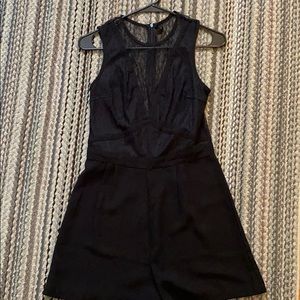 lacy black romper with pockets
